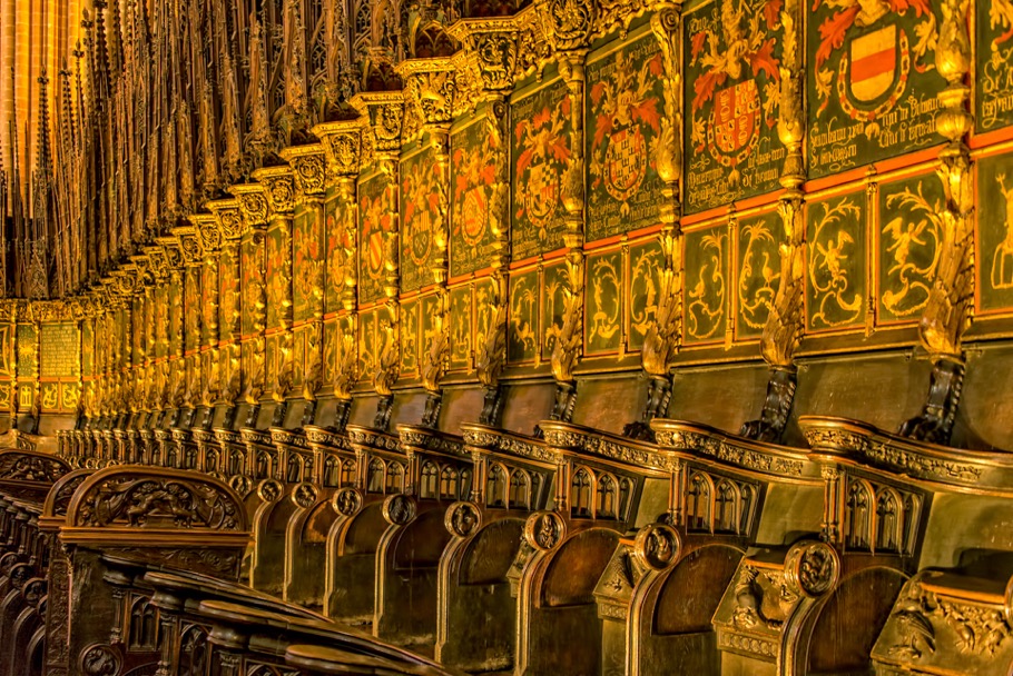 Quire (choir) seats in the Cathedral of Barcelona