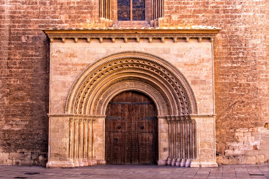 Cathedral door, Valencia, Spain